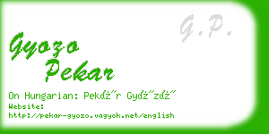 gyozo pekar business card